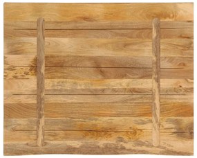 Tampo de mesa c/ borda viva 90x80x3,8cm mangueira áspera maciça