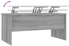 Mesa de centro 102x50,5x46,5 cm madeira processada sonoma cinza