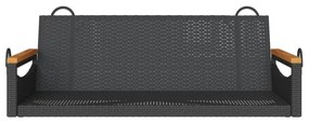 Banco baloiço 109x62x40 cm vime PE preto