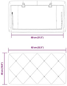 Almofadão de cabeceira 80 cm veludo verde-escuro