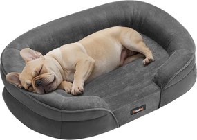Cama para cães de tamanho médio 76 x 51 x 18 cm cinza ardósia