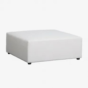 Puff 90x90 Cm Para Sofá Modular Em Tecido Kata Tecido Creme Bege - Sklum