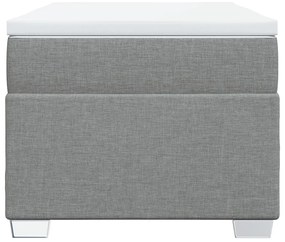 Cama com molas/colchão 80x200 cm tecido cinza-claro
