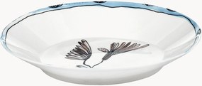 Pratos fundos em porcelana Fine Bone China Midnight Flowers, conjunto de 2