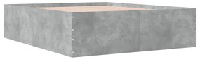 Estrutura de cama 160x200 cm derivados de madeira cinza cimento