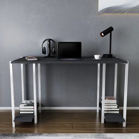 Secretária Academy – Branco e Antracite – 125,2x60x73,8 cm
