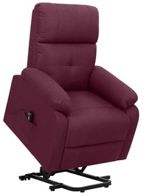 vidaXL Poltrona elevatória tecido roxo