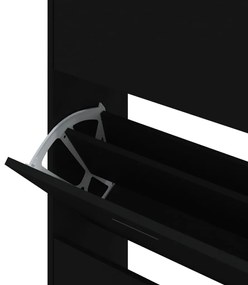 Sapateira 63x24x147 cm derivados de madeira preto