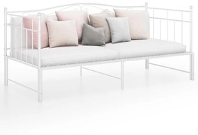 vidaXL Estrutura sofá-cama de puxar 90x200 cm metal branco