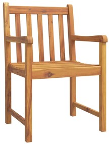 3 pcs conjunto de jantar para jardim madeira de acácia maciça