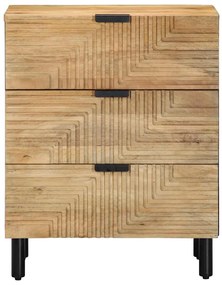 Mesa de cabeceira 50x33x60 cm madeira de mangueira maciça