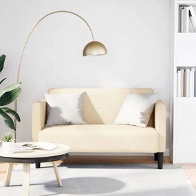vidaXL Sofá-luvas 109 cm tecido corduroy creme