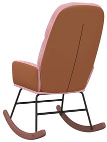 Cadeira de baloiço veludo rosa