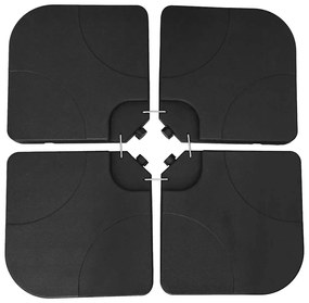 Base de guarda-sol portátil areia/água 60 L