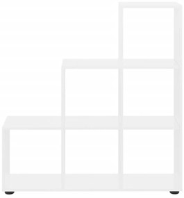 Estante em escada derivados de madeira 107 cm branco brilhante