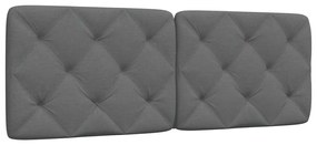 vidaXL Almofadão de cabeceira 120 cm tecido cinzento-escuro