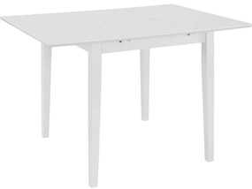 Mesa de jantar extensível (80-120)x80x74 cm MDF branco