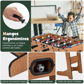 Mesa de matraquilhos dobrável com pegas duradouras Natural