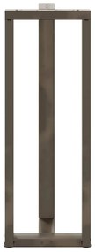 Pés de mesa de bar em forma de T, 2 peças, preto, 40x35x(110-111) cm,