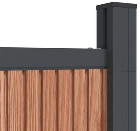 Painel de vedação WPC 173x186 cm castanho