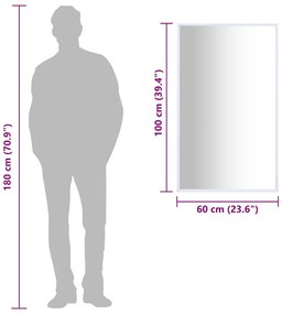 Espelho 100x60 cm branco