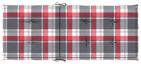 Almofadões cadeiras altas de jardim 4pcs tecido xadrez vermelho