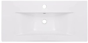 Lavatório embutido 81x39,5x18,5 cm cerâmica branco