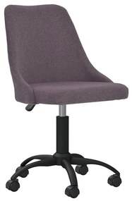 Cadeira de escritório giratória tecido cinzento-acastanhado