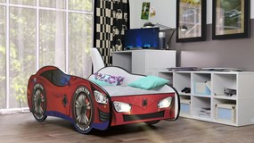 Cama Infantil Crianças C/ LEDs E Oferta Colchão Espuma Racing Car Herois 140 x 70 - Homem Aranha VERMELHO