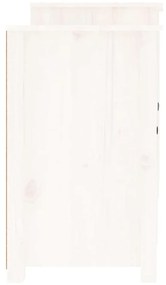 Aparador 164x37x68 cm madeira de pinho maciça branco