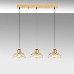 Candeeiro Suspenso Dopo – Ouro Brilhante – 70 x 20 x 114 cm