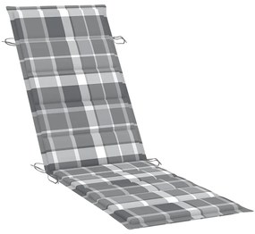 Espreguiçadeira de jardim com mesa e almofadão acácia maciça