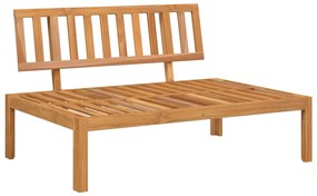 5 pcs móveis de paletes p/ jardim com almofadões acácia maciça