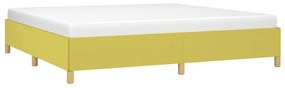 Estrutura de cama sem colchão 200x200 cm tecido verde