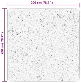 Tapete shaggy de pelo alto PAMPLONA 200x200 cm creme e preto