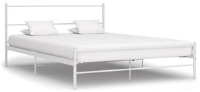 284695 vidaXL Estrutura de cama em metal branco 140x200 cm