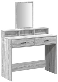 Toalete vidaXL com Gavetas Cinza Sonoma 100x41x140 cm
