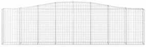 Cestos gabião arqueados 2pcs 400x30x100/120cm ferro galvanizado