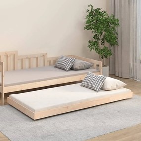 823504 vidaXL Estrutura de cama 90x190 cm madeira de pinho maciça