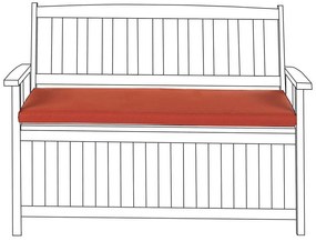 Almofada para assento de banco 45 x 108 cm vermelho SOVANA Beliani