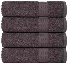 Toalhas de banho 4 pcs 100x150cm 360 gsm 100% algodão antracite