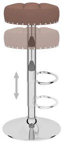 Bancos de bar 2 pcs tecido castanho