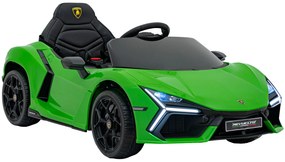 Carro elétrico para Crianças Lamborghini Revuelto 12V 4x4 Rodas Espuma EVA, Assento couro ecológico Verde