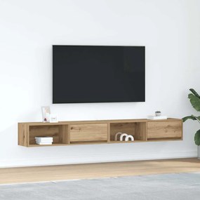 vidaXL Móveis TV 2pcs 100x31x25,5cm deriv. madeira carvalho artesanal