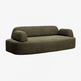 Sofá Modular De 2 Lugares Com Braço Estofado Giorgia Tecido Verde Exército - Sklum