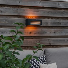 Candeeiro de parede moderno antracite IP44 - Hurricane 1