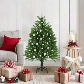 vidaXL Árvore de Natal com 150 LEDs com suporte Verde 120 cm PE