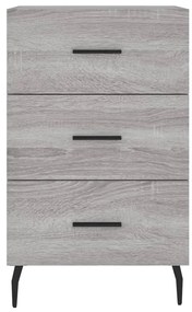 Mesa de cabeceira 40x40x66 cm derivados madeira cinzento sonoma