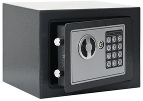 vidaXL Cofre Digital Electrónico Cinza Escuro 23x17x17 cm Aço