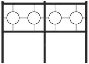 Cabeceira de cama 120 cm metal preto